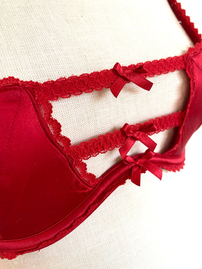 Agent Provocateur "Tammi" Red Silk Bra 32DD