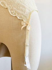 Agent Provocateur Ivory Lace Suspenders Sz Sm