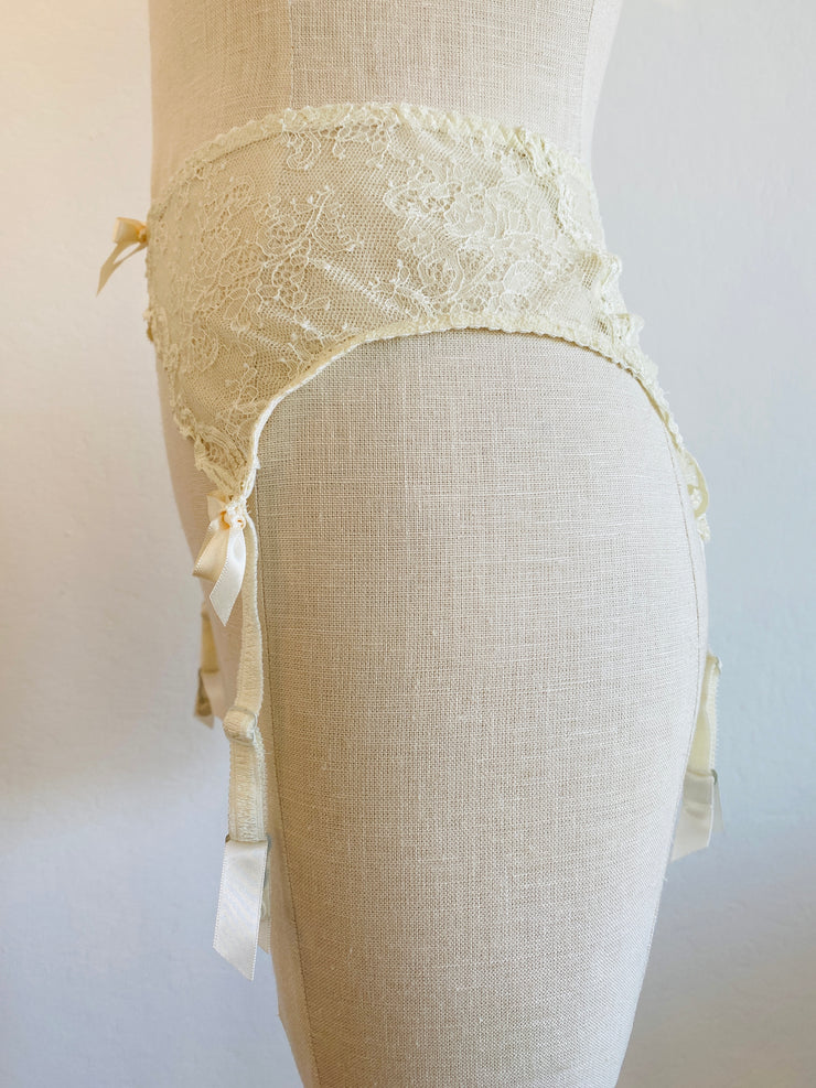 Agent Provocateur Ivory Lace Suspenders Sz Sm
