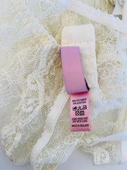 Agent Provocateur Ivory Lace Suspenders Sz Sm