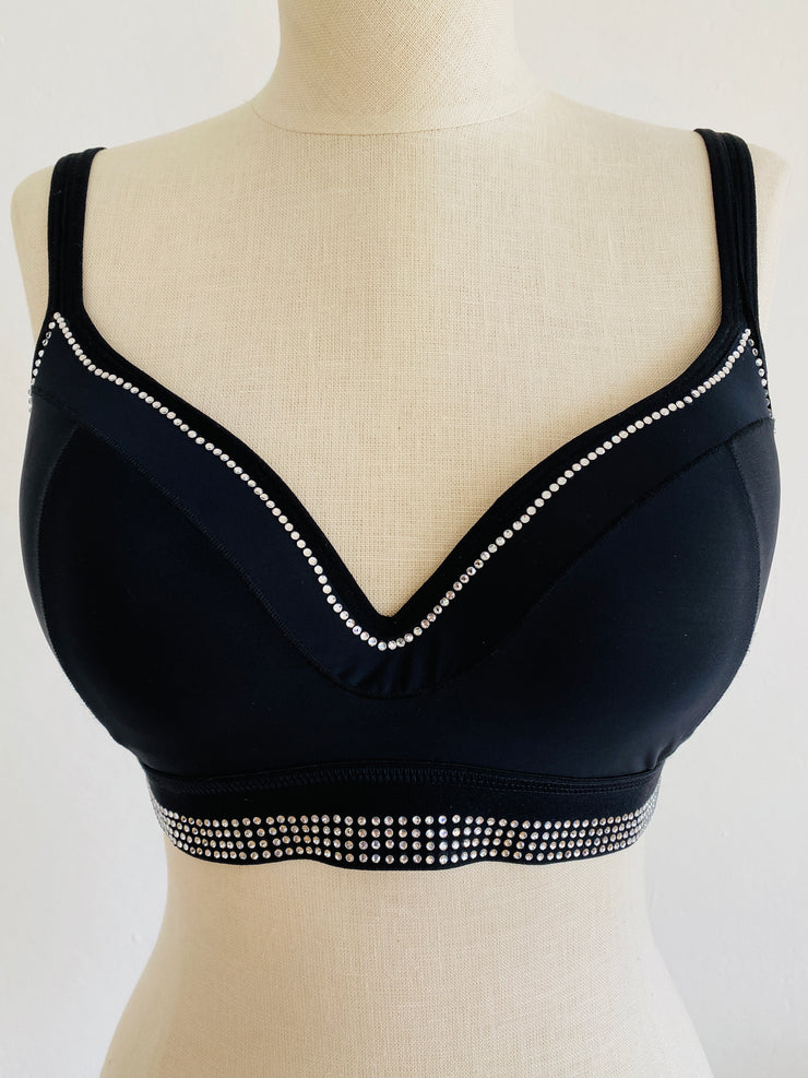 Adam Selman Sport Carbon38 Crystal Black Bra