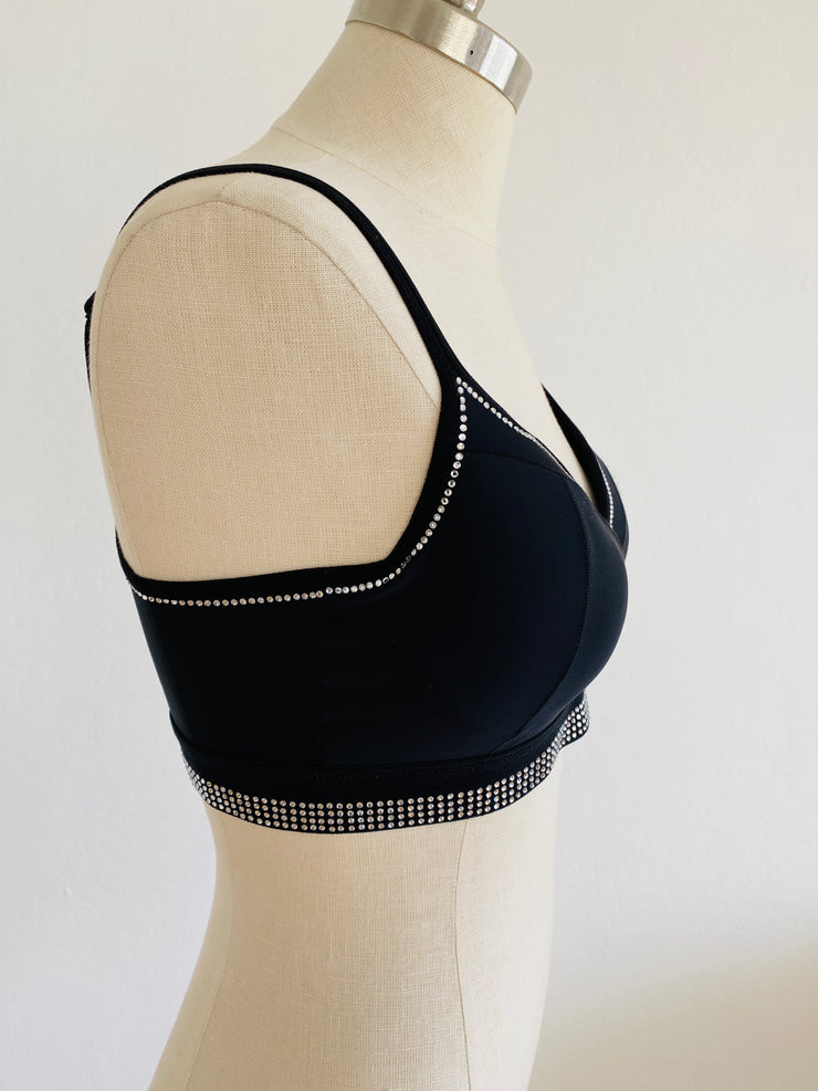 Adam Selman Sport Carbon38 Crystal Black Bra