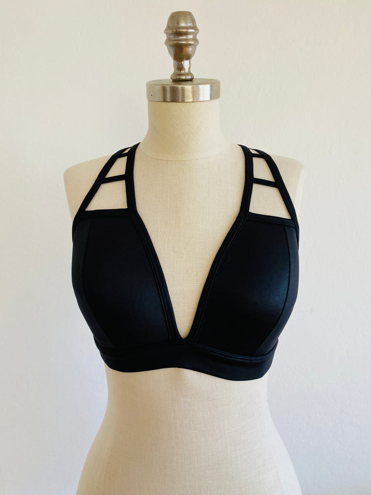 Alo Black Strappy Sports Bra