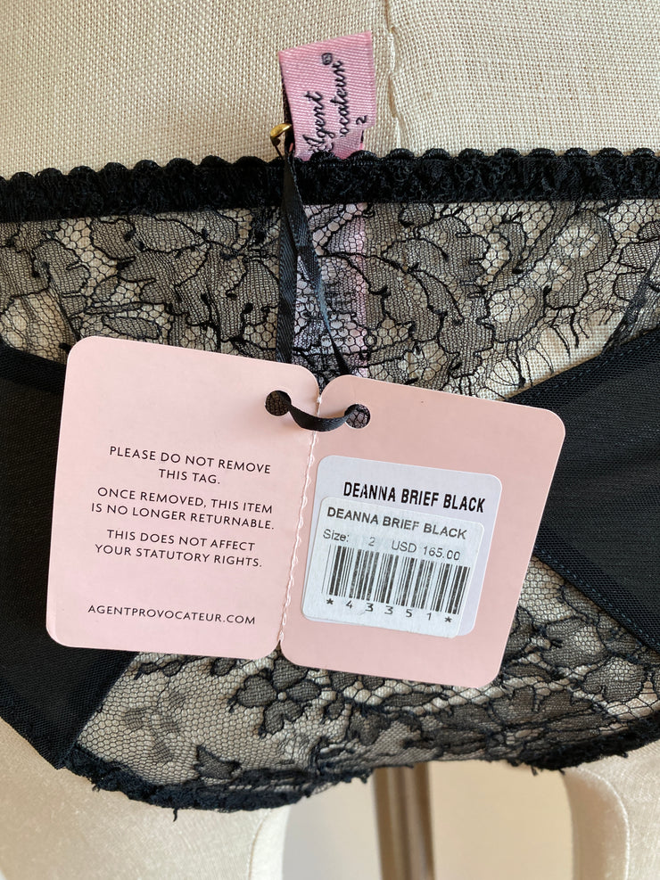 Agent Provocateur "Deanna" Black Lace Brief