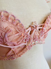 Soiree Agent Provocateur Darianna Pink Sequin Bra 32E