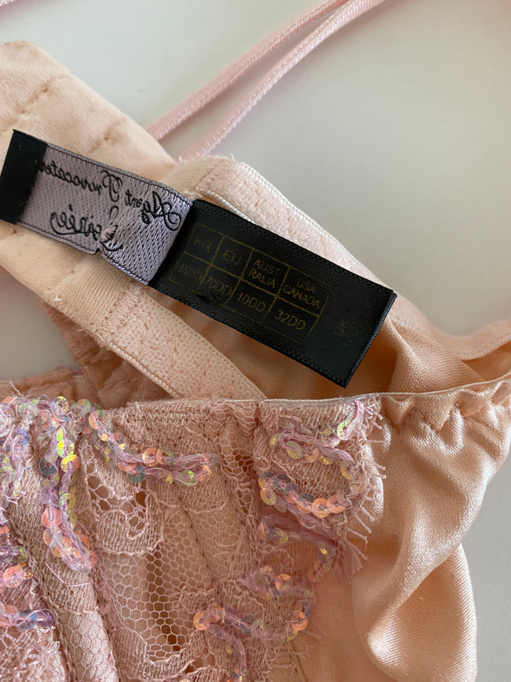 Soiree Agent Provocateur Darianna Pink Sequin Bra 32E