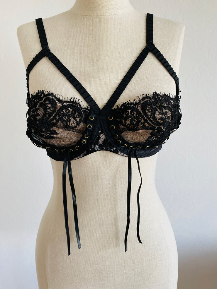 Agent Provocateur "Raphaella" Black Bra 32DD