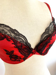C. Gilson Red Silk Bra 34D