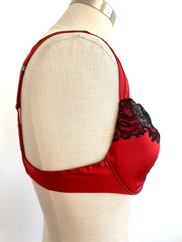 C. Gilson Red Silk Bra 34D