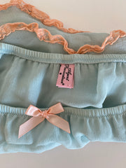 Agent Provocateur Blue Pink Silk Babydoll Camisole Set Sz M