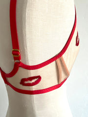 Agent Provocateur "Lotie" Red Kiss Nude Bra 32E