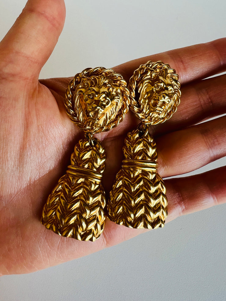 Lion Dangle Earrings