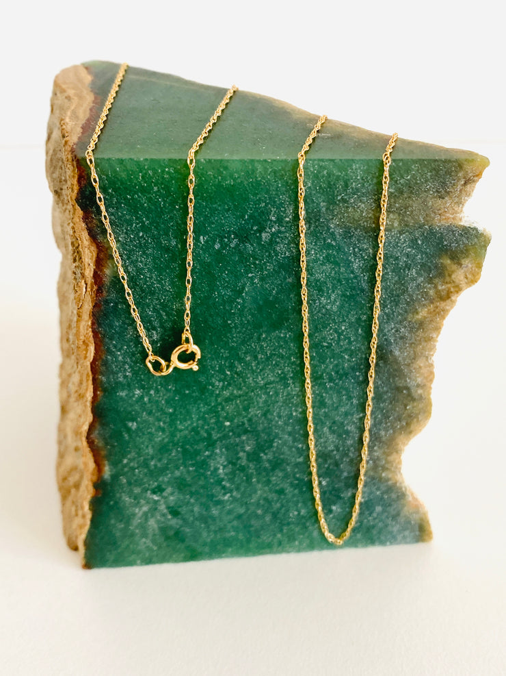 Delicate 14K Cable Chain Necklace .5 grams