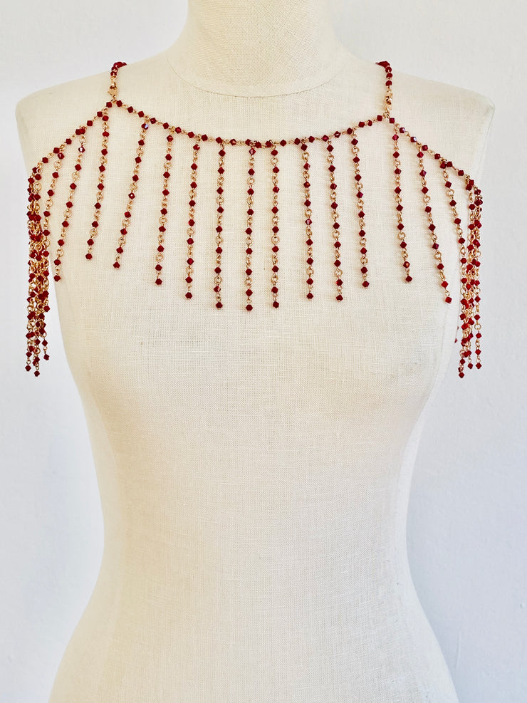 5Pc Lingerie Set & Swarovski Crystal Necklace