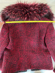 1990's Versace Couture Red Wool Mohair Jacket