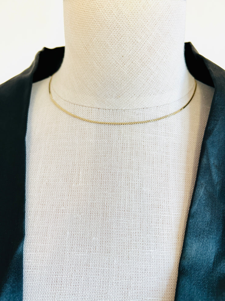 14K Serpentine Chain Necklace 2.8 grams