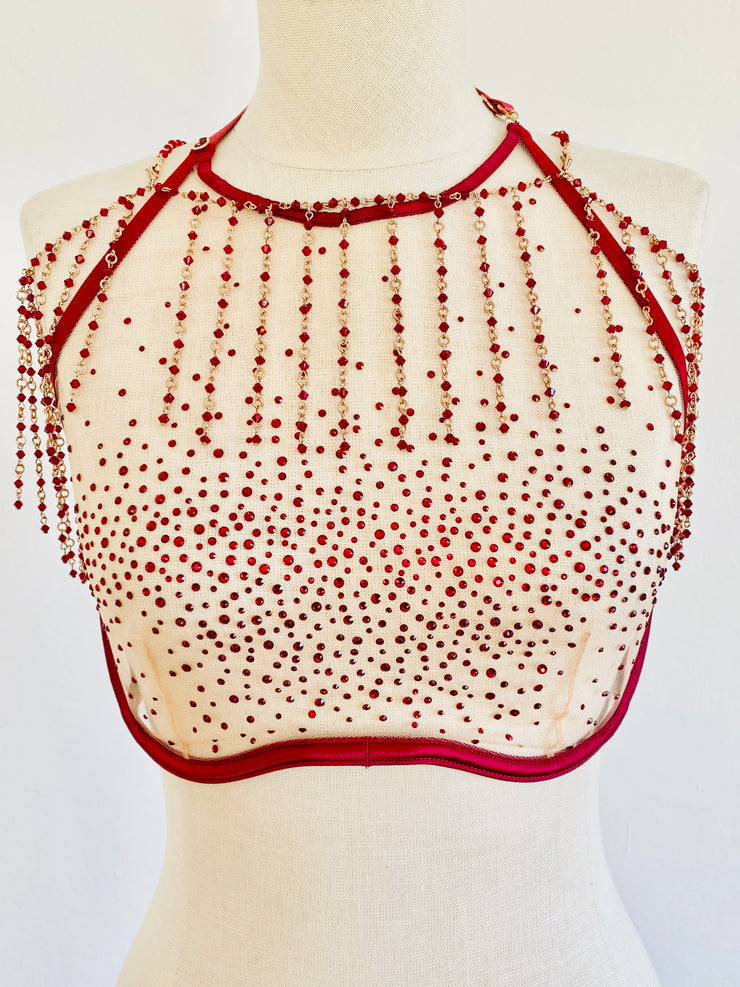 5Pc Lingerie Set & Swarovski Crystal Necklace