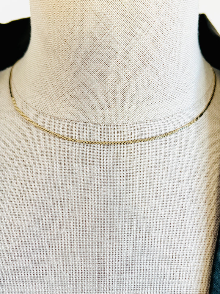 14K Serpentine Chain Necklace 2.8 grams