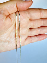 14K Serpentine Chain Necklace 2.8 grams