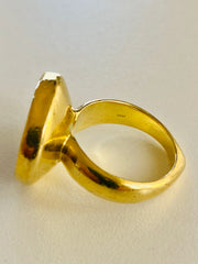 18k Arabic Signet Carnelian Ring