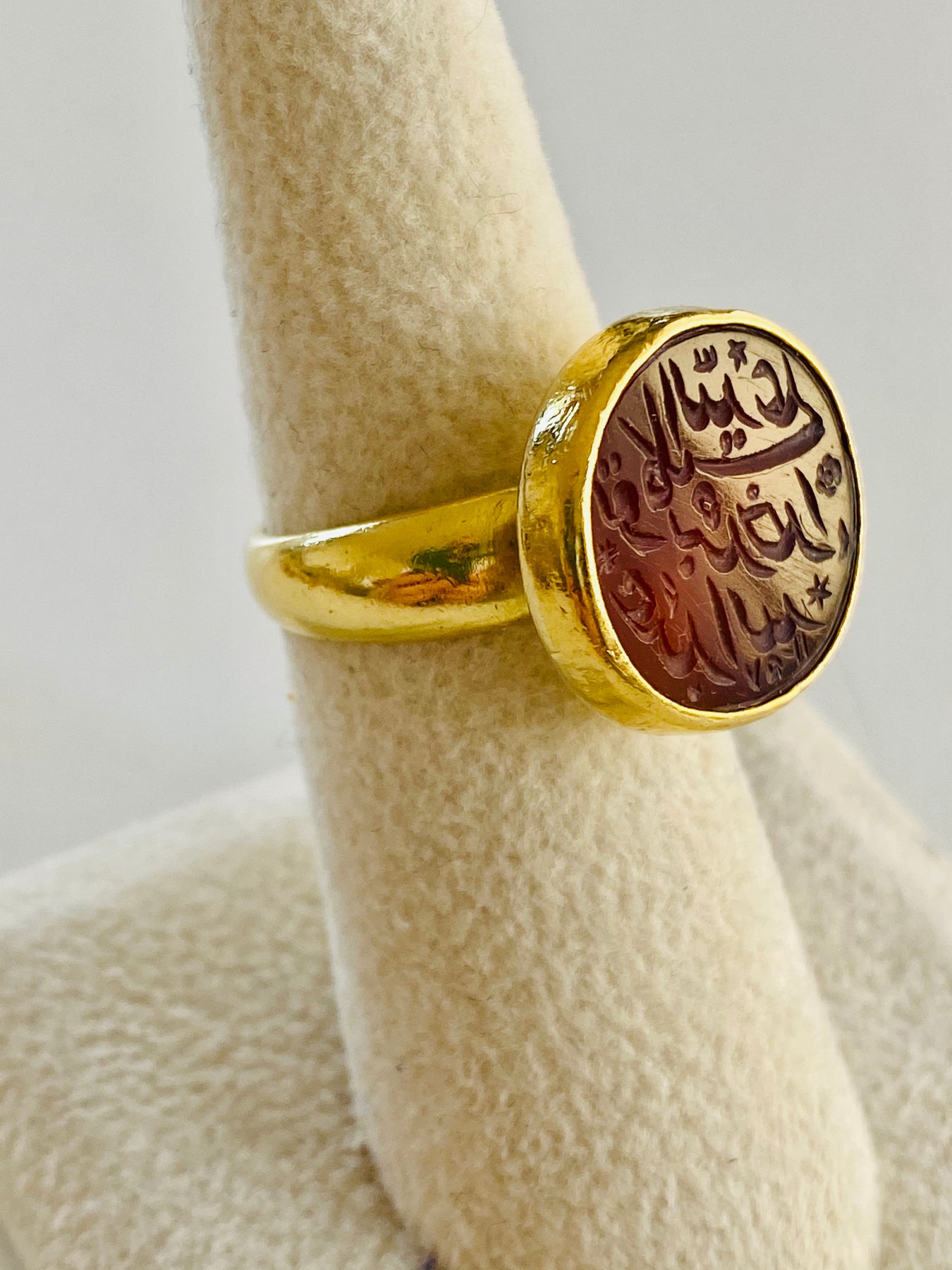 18k Arabic Signet Carnelian Ring – Mon Tigre