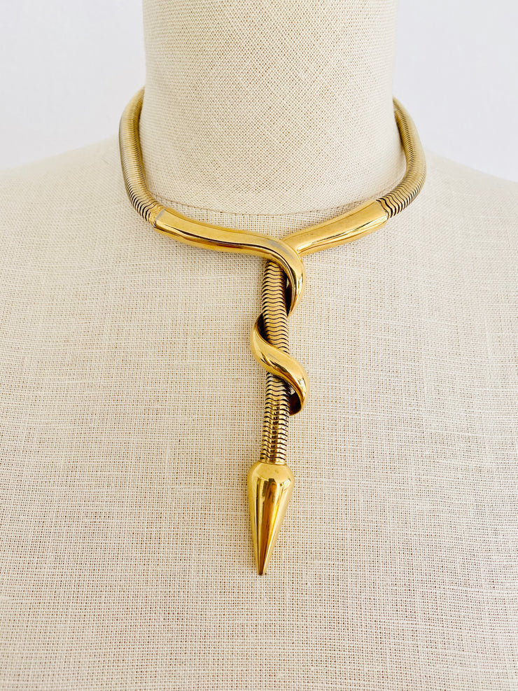 Gold Snake Chain Choker