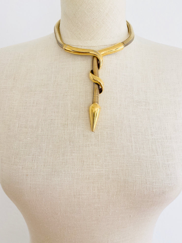 Gold Snake Chain Choker