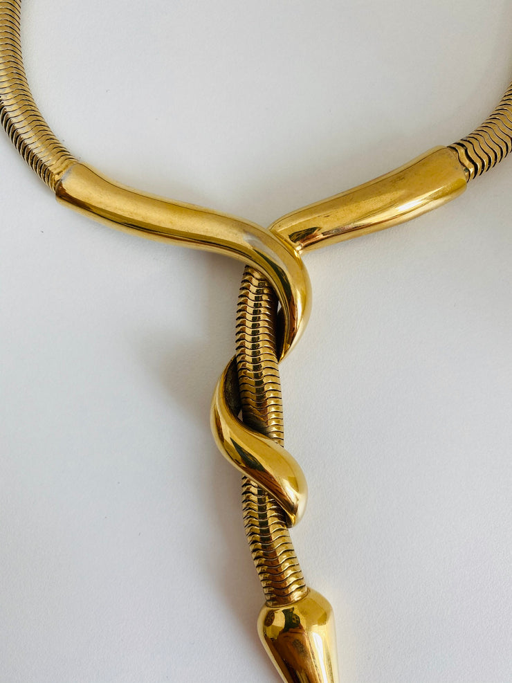 Gold Snake Chain Choker