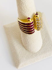 18kt Gold Ruby Diamond Ring