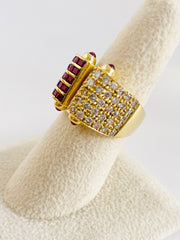 18kt Gold Ruby Diamond Ring