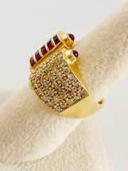 18kt Gold Ruby Diamond Ring