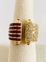 18kt Gold Ruby Diamond Ring