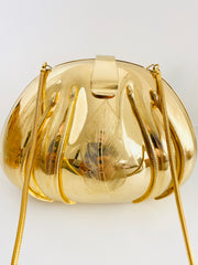 Italian Gold Snake Minaudiere Handbag