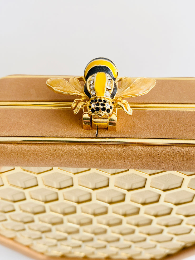 1985 Honeycomb Bee Leather Handbag