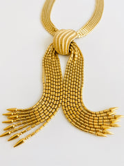 Gold Tassel Choker Necklace
