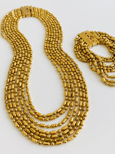 Multi-Chain Necklace Bracelet Set