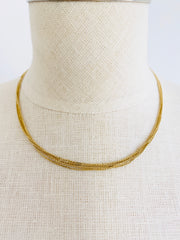 14K Gold 5-Strand Cable Chain Necklace