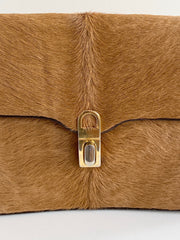 Tan Pony Hair Leather Handbag
