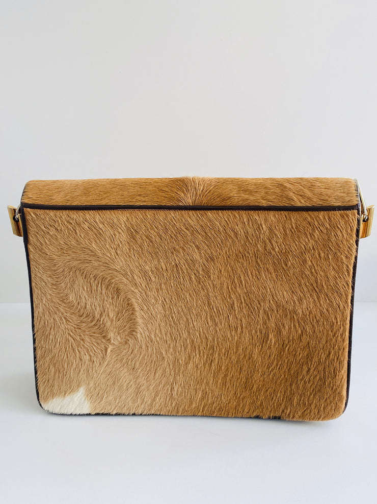 Tan Pony Hair Leather Handbag