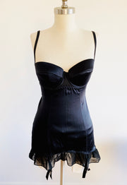 Black Silk Bodysuit 34C