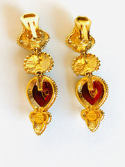 MMCF Red Dangle Earrings