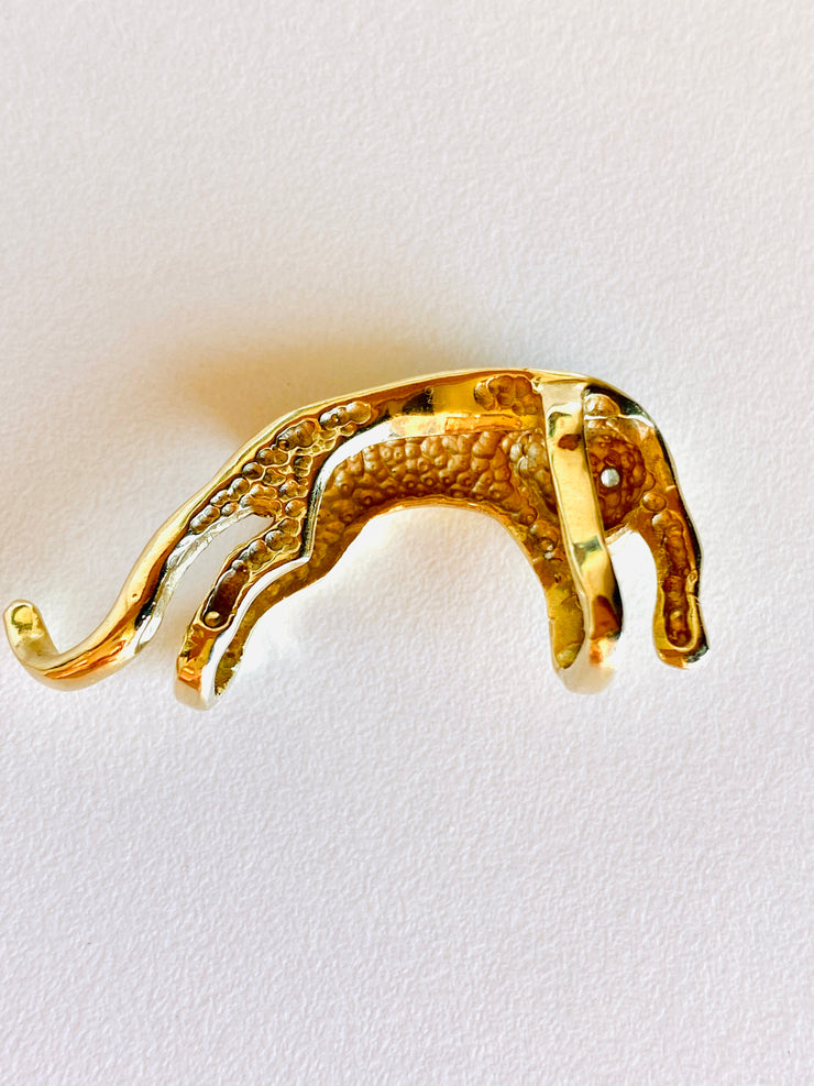 14k Diamond Panther Slider Necklace Pendant (W/out Chain)