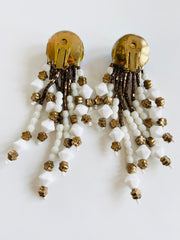 1980's Tassel Clip Earrings