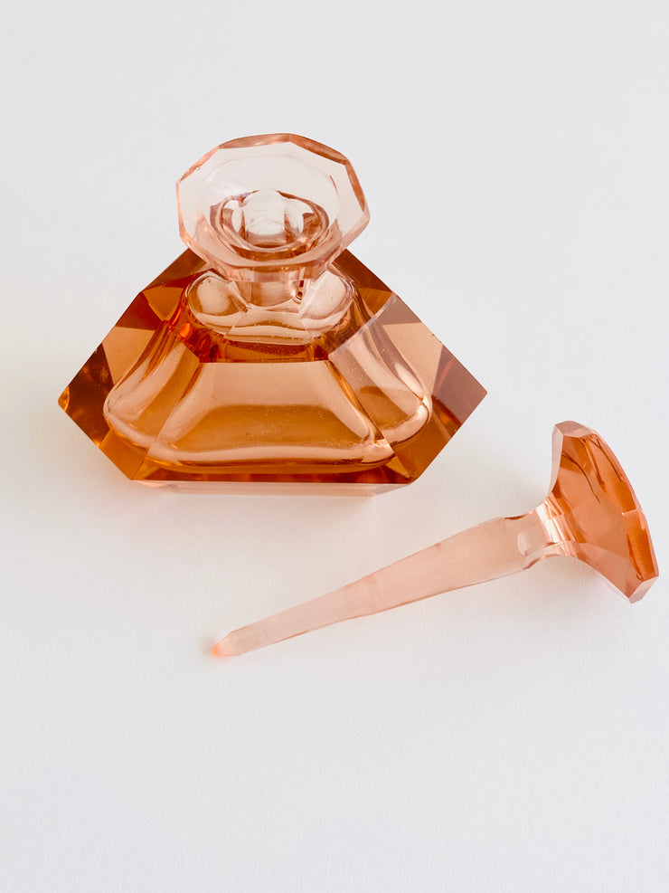 Peach Czech Perfume Bottle