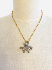 1993 Hermes Le Cheval Pegasus Cadena Padlock Necklace Pendant (W/out Chain)