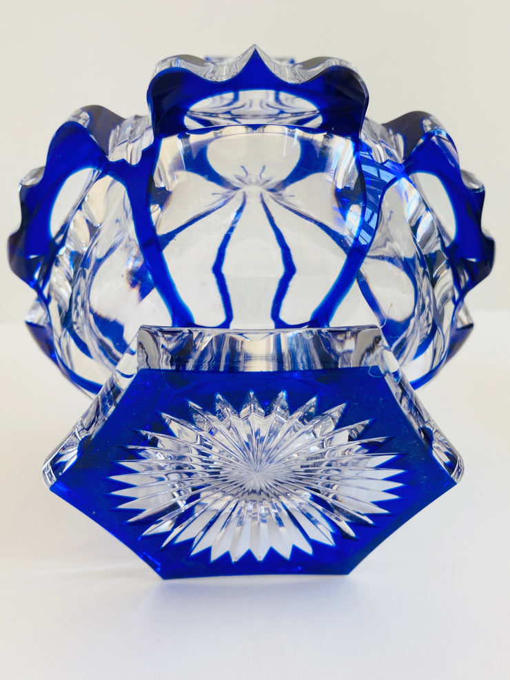 19th Century Large Blue Cologne Bottle