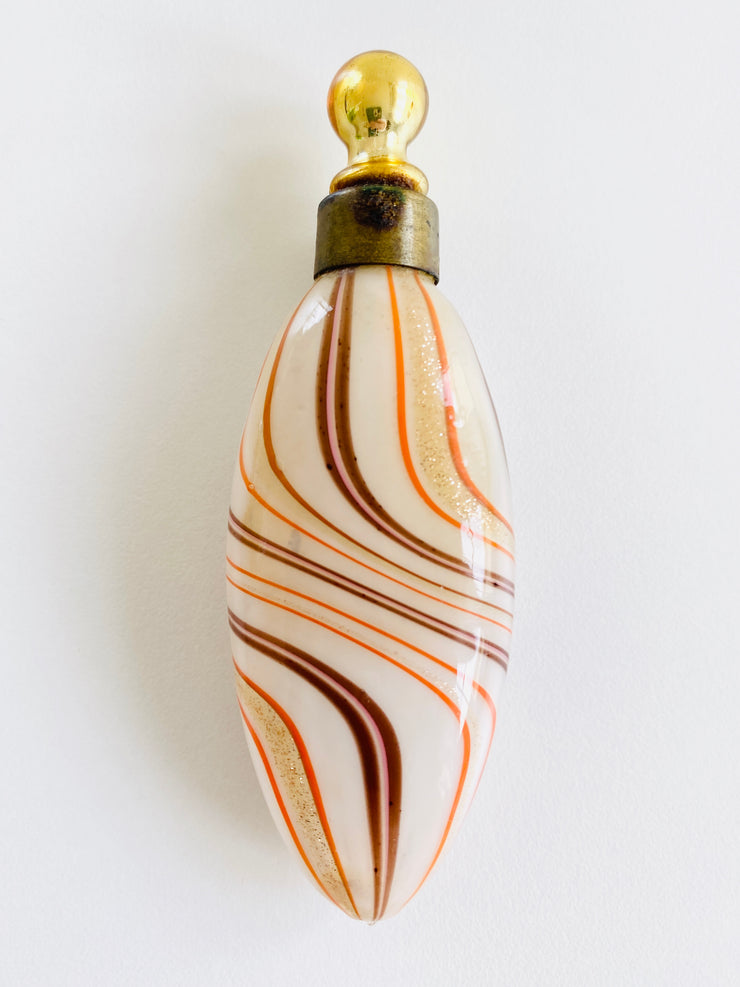 German Hand Blown Mercury Glass Perfume Bottle