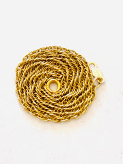 14K Rope Chain Necklace 2.3 GRAMS 15"