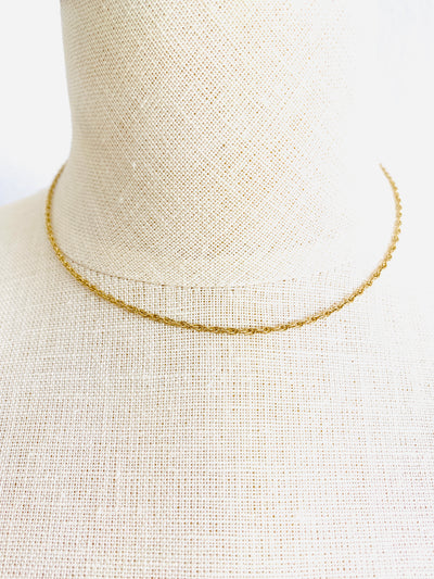 14K Rope Chain Necklace 2.3 GRAMS 15"