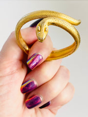 Hinged Gold Snake Bracelet